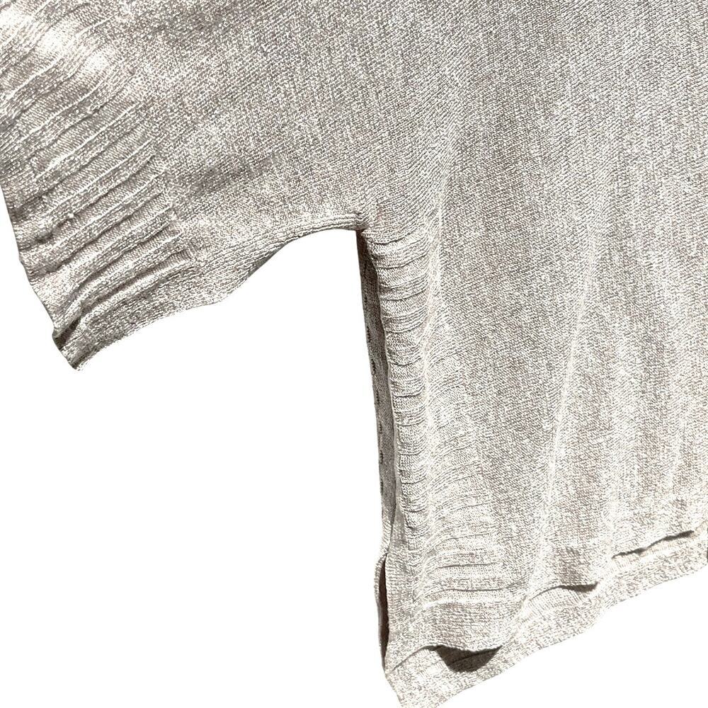 ANTHROPOLOGIE Women’s Alicia Shimmer Gold Tone Poncho Knit Top Medium - Picture 4 of 4